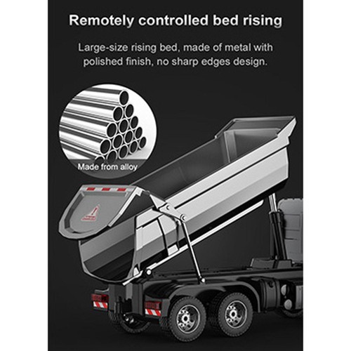 DoubleE E590003 1/20 RC Dump Truck 6*6 RTR Electric Lifting Tipper Vehicle Sound - Picture 7 of 10