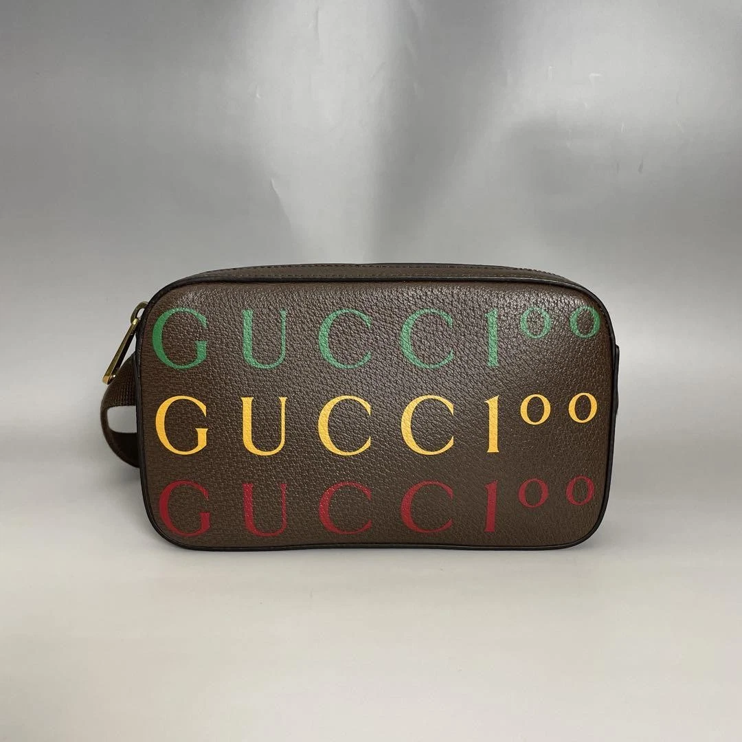 Sac ceinture cuir Gucci taille marron limitée Gucci 0412b