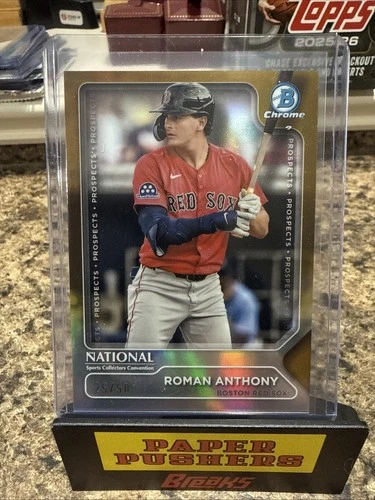 2025 Bowman National Collectors Convention Gold Roman Anthony /50