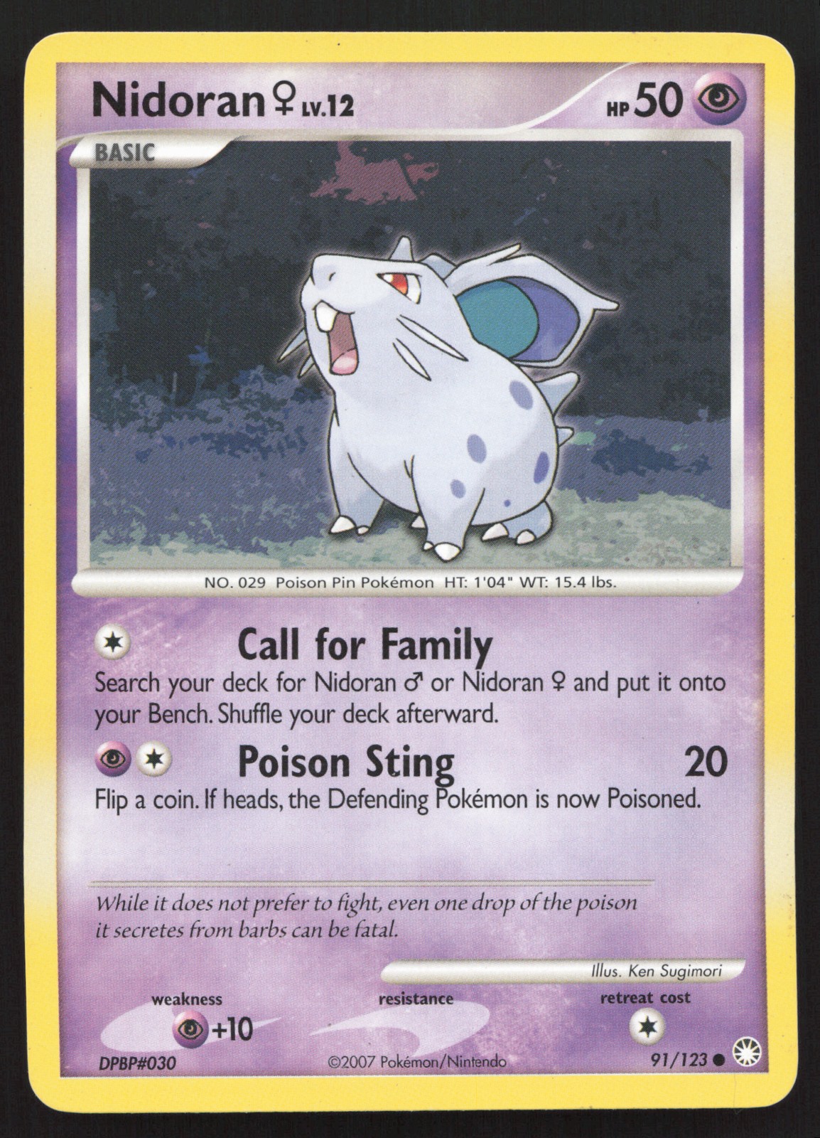Nidoran F #91 Mysterious Treasures Pokemon Card