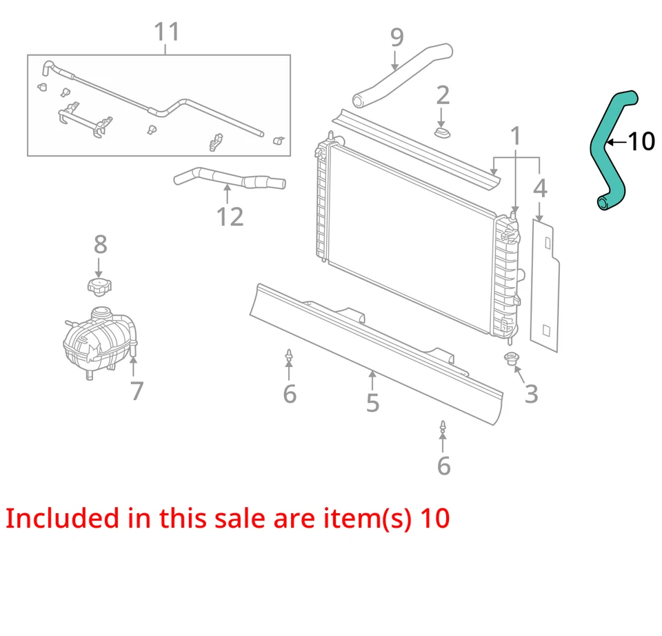 SE ADAPTA A MANGUERA DE IONES SATURN 2006-2007 RAD OTLT 15283127 - NUEVO OEM 15283127 Foto 2 de 3