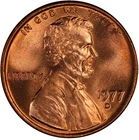 1977-D Lincoln Memorial Cent — photo from another recent sale