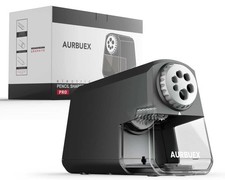 Aurbuex Heavy Duty Electric Pencil Sharpener   6-Hole for 6-12mm Pencils, Aut...