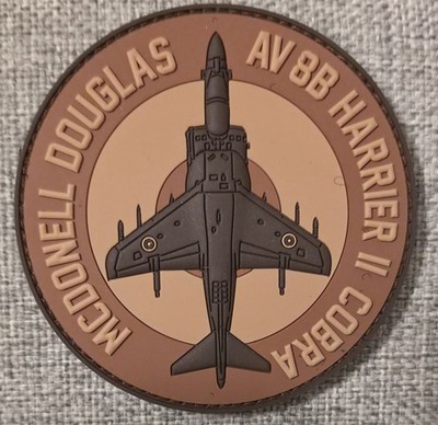 Spanish Armada McDonnell Douglas AV-8B Harrier II Cobra Sand Desert 3D PVC Patch