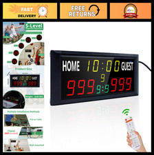 16" LED Electronic Scoreboard with Remote - Portable Digital Score Keeper for Sp