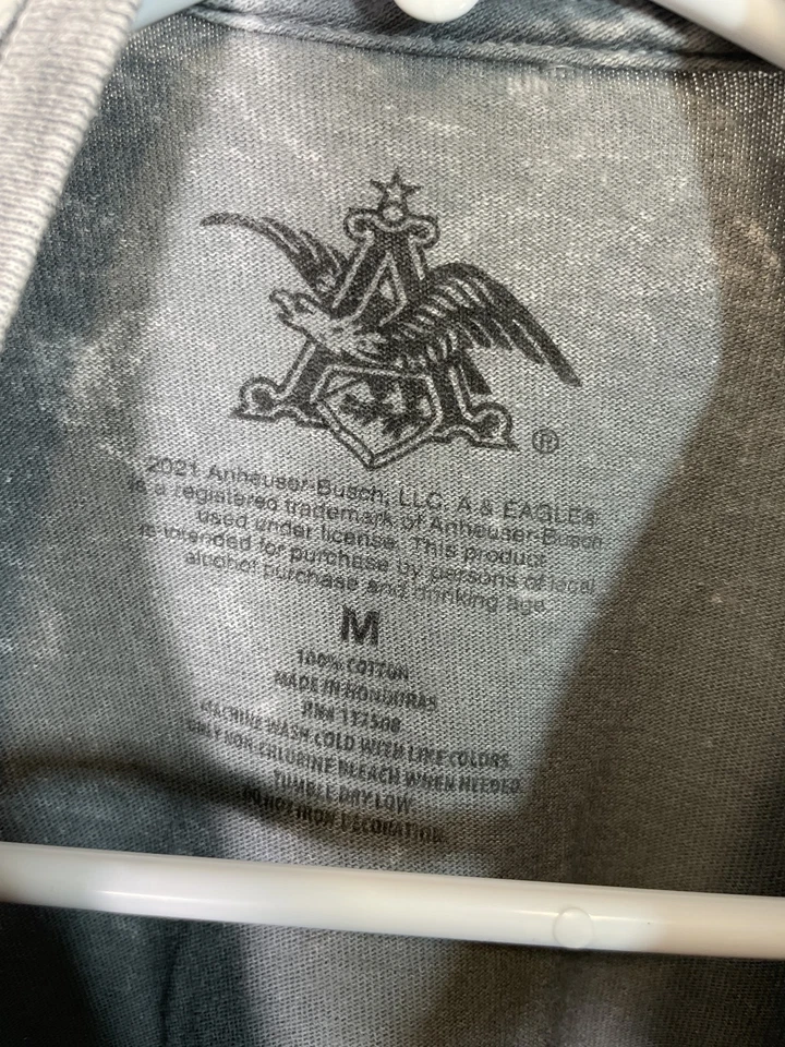 Camiseta Budweiser Gráfica Reciclada M Envejecida Grunge Y2K Camisa Reelaborada De Colección Foto 4 de 4