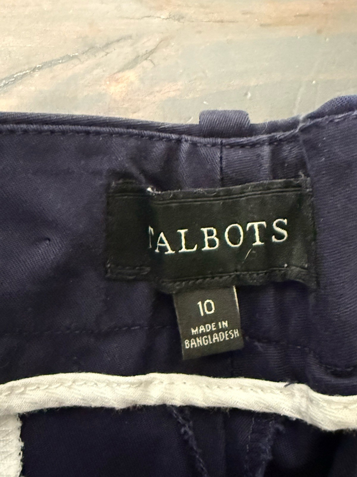 Talbots womens navy blue basic flat front 7" inse… - image 3