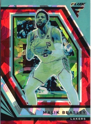 2022-23 Panini Flux #167 Malik Beasley Red Cracked Ice