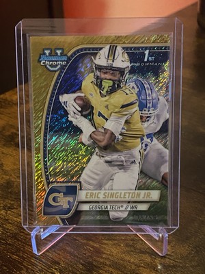 2024 Bowman U Chrome - Eric Singleton Jr. #71 - Gold Shimmer /50 - Georgia Tech