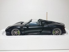 Autoart 1/18 Porsche 918 Spyder Weissach Package Black Metallic Model New