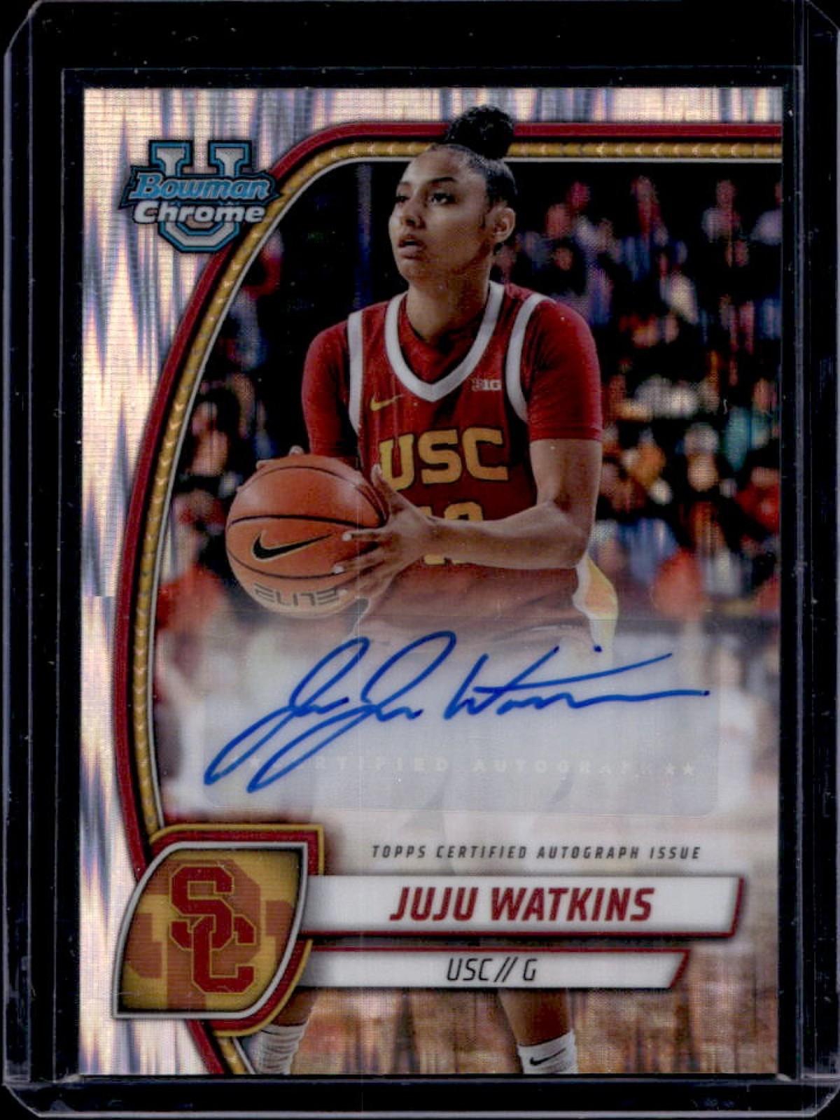 2024-25 Bowman U Chrome JuJu Watkins Prospect Auto Stealth Refractor #37