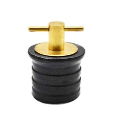 MARINE CITY 1-1/4" Brass Drain Plug w/ Neoprene Seal Boat Kayak Marine Use