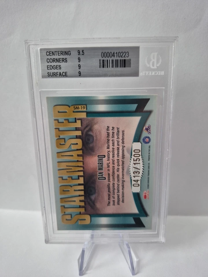 Donruss Preferred "Star Masters" Dan Marino 2000 #19 BGS 9/1500 raro patio QB 🔥 Foto 2 de 2