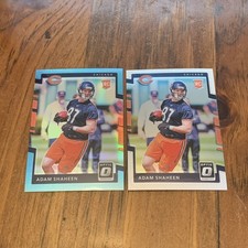 2017 Donruss Optic Rookies Aqua Adam Shaheen #104 Rookie RC #058/299 & Base RC