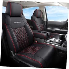 Dodge Ram Seat Covers A: Concave Front Short Middle Rear Full Set/Black  Red