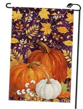 Pumpkin Fall Garden Flag 12x18 Inch Vertical Double Sided Autumn multicolor B