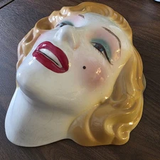 Vintage Clay Art 1988 Marilyn Monroe Ceramic Mask - San Francisco, USA