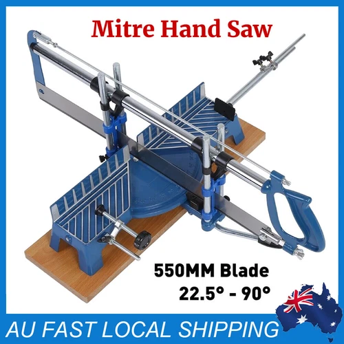 Manual Precision Mitre Saw Woodwork with 550mm Blade 22.5° 30° 36° 45° 90° AU