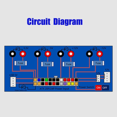 Stromversorgungskarte Stromausgangsklemme Netzteil Atx Transferboard - Bild 6 von 12
