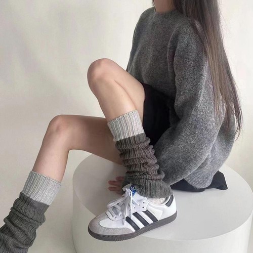 Women's Colorblock Knitted Leg Warmers K7B8 J6O2 N1R7 E8D7 Z7M2 O3W7 - Bild 2 von 15