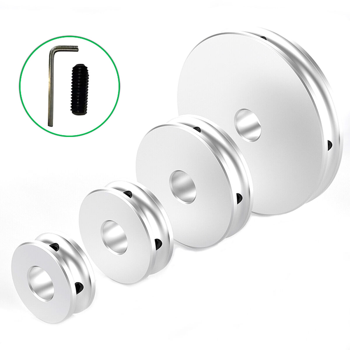 U-Grooved Pulley PU Belt Pulleys Aluminum Without Step Width U-Grooved Pulley PU Belt Pulleys Aluminum Without Step Width