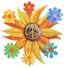 Peace Flower Sticker Decal Peace Flower Sticker Decal