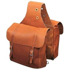Western Trail Horse Saddle Bag Cow Hide Genuine Leather Floral Tooled Handmade