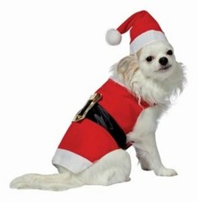 SANTA DOG claus christmas holiday halloween costume pet clothes