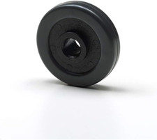 Foppapedretti 4 Ruote Gommate per Assai, ⌀ 4Cm, Nero