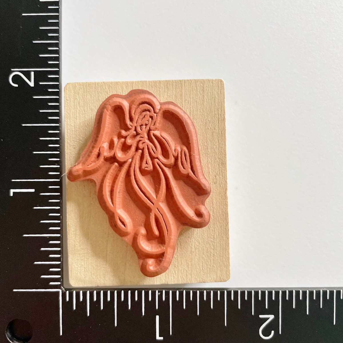 PSX Designs Sketch Angel Playing Horn D2438 Wood Mounted