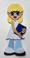 Teacher Blonde Hair. Scrapbook, Card Making Paper Piecing