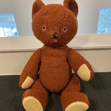 Vintage Adorable 1950's Brown Jointed 22" Teddy Bear I'M IRRESISTABLE  