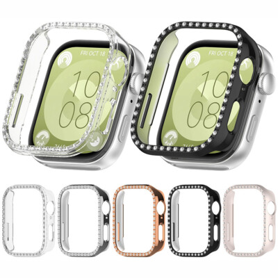 For HUAWEI Watch Fit3 Solitaire Case with Diamonds Skeleton Watch Case Cover