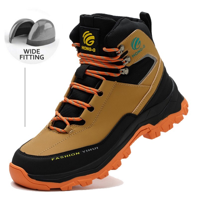 Mens Hiking Boots Steel Toe Work Boots Outdoor Botas De Trabajo Para Hombre-image