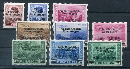 Montenegro 20/28 Unstamped MNH Set (BA2965