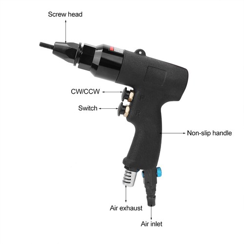 Pneumatic Rivet Nut Gun Riveter M5-M6 Thread Air Riveting Hand Tool 700rpm - Picture 5 of 12