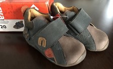 NWT Baby Boy Garvalin Mokka Caldera Leather Brown Worm Shoes  Euro 20 - USA 4.5
