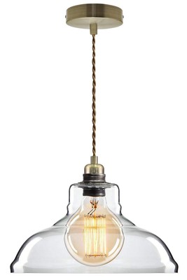 Modern Vintage Glass Chandelier Shade Industrial Pendant Hanging