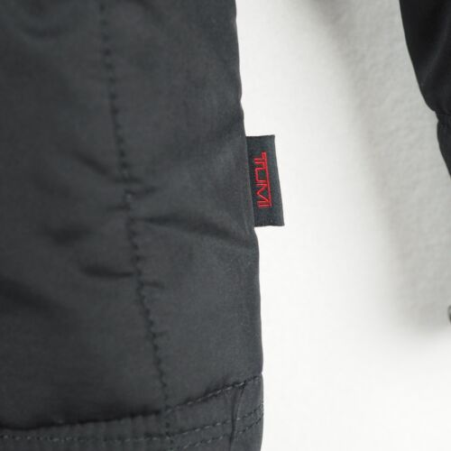 Tumi Quilted Puffer Jacket Mens Medium Black Insulated Fill T-Tech Zip ButtonTum - Picture 4 of 16