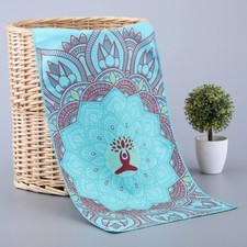 Printed Yoga Mat 100x30cm Microfiber Non Slip Blanket Cover Fitness Gym