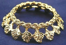 Sphere Display Stand LEAF Design Small Size Gold Color