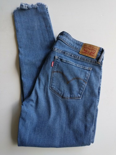 Levis 711 Vaqueros Flacos Pantalones para mujer Talla 30 azul envejecido  30X28 | eBay