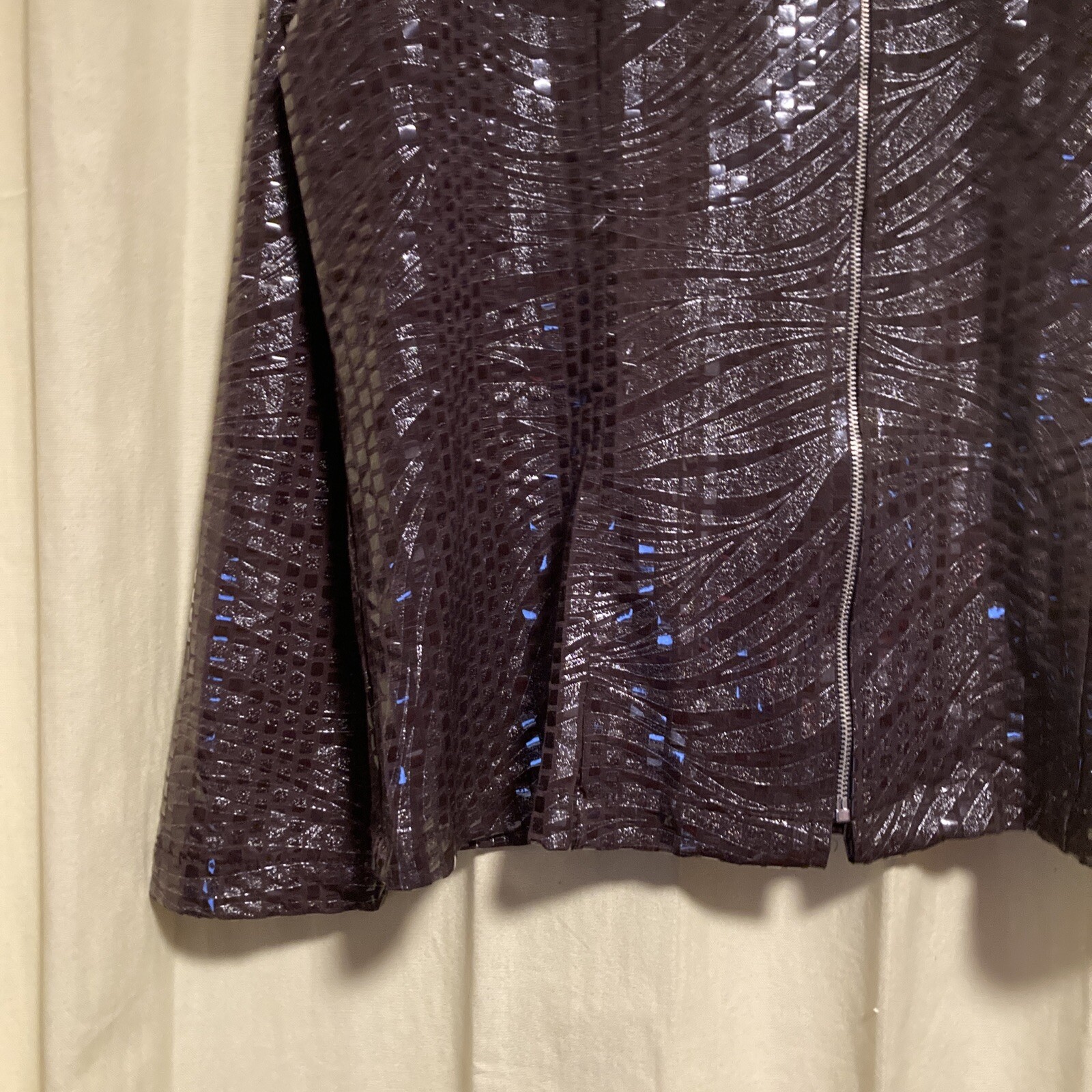 Exclusively Misook Brown Sequin Jacket Zip Front … - image 4