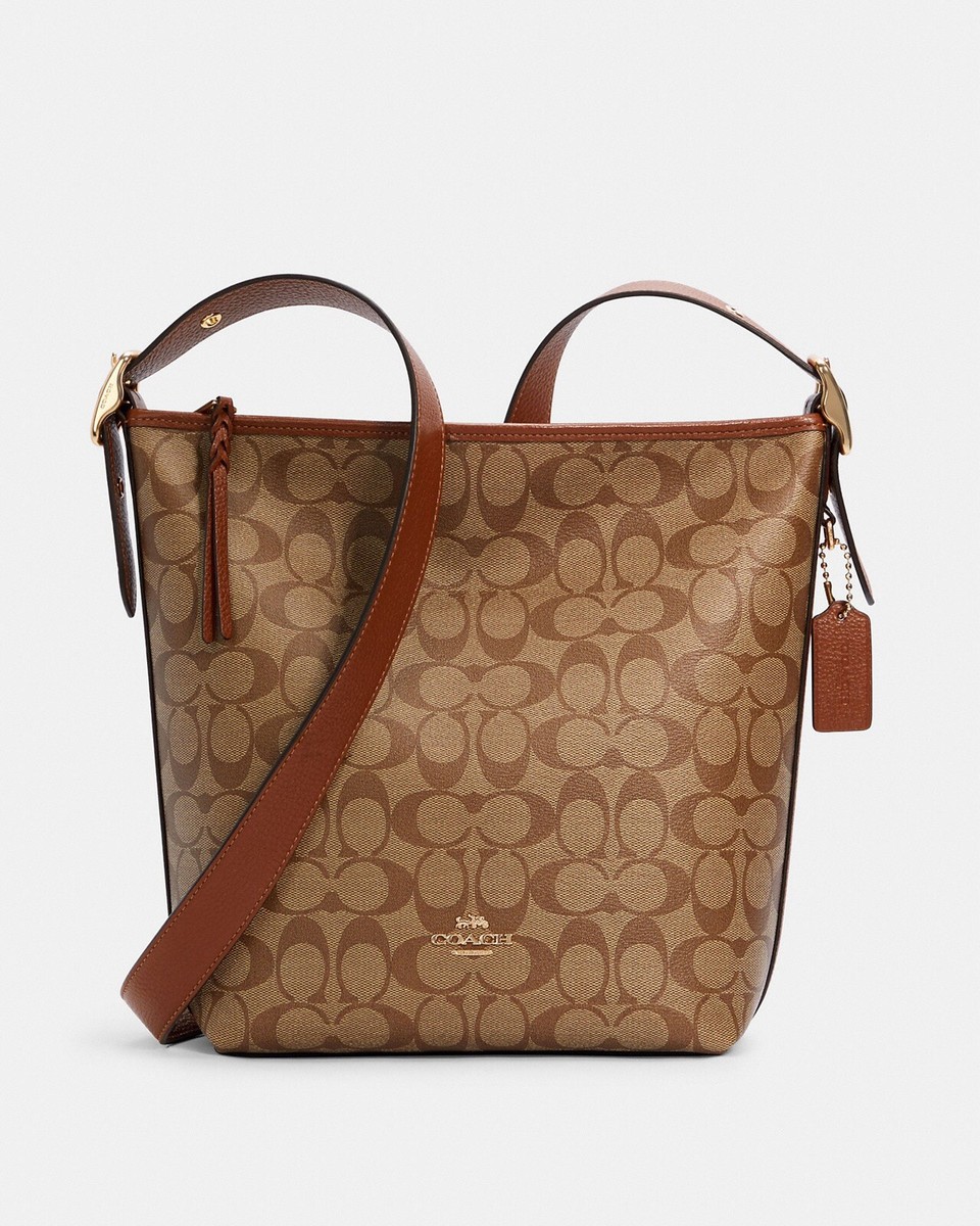 COACH ショルダーバッグ FC2818 FC2819 SIGNATURE VAL DUFFLE NWT Coach C2819 Val Duffle In Signature Canvas / Leather