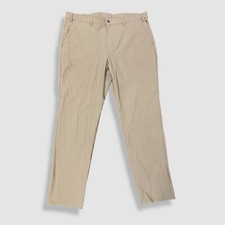  95 Calvin Klein Men's Beige Slim-Fit Stretch Trousers Dress Pants Size 36W 30L