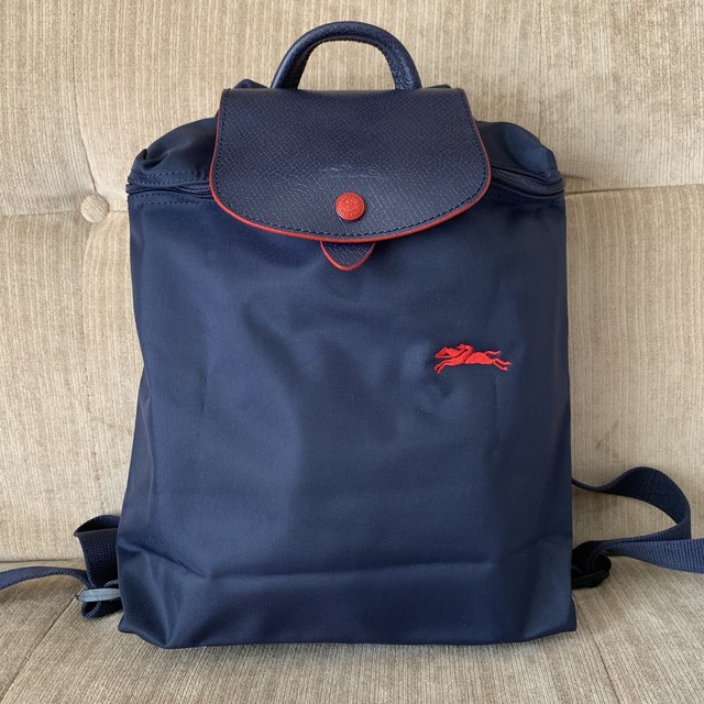 longchamp navy backpack