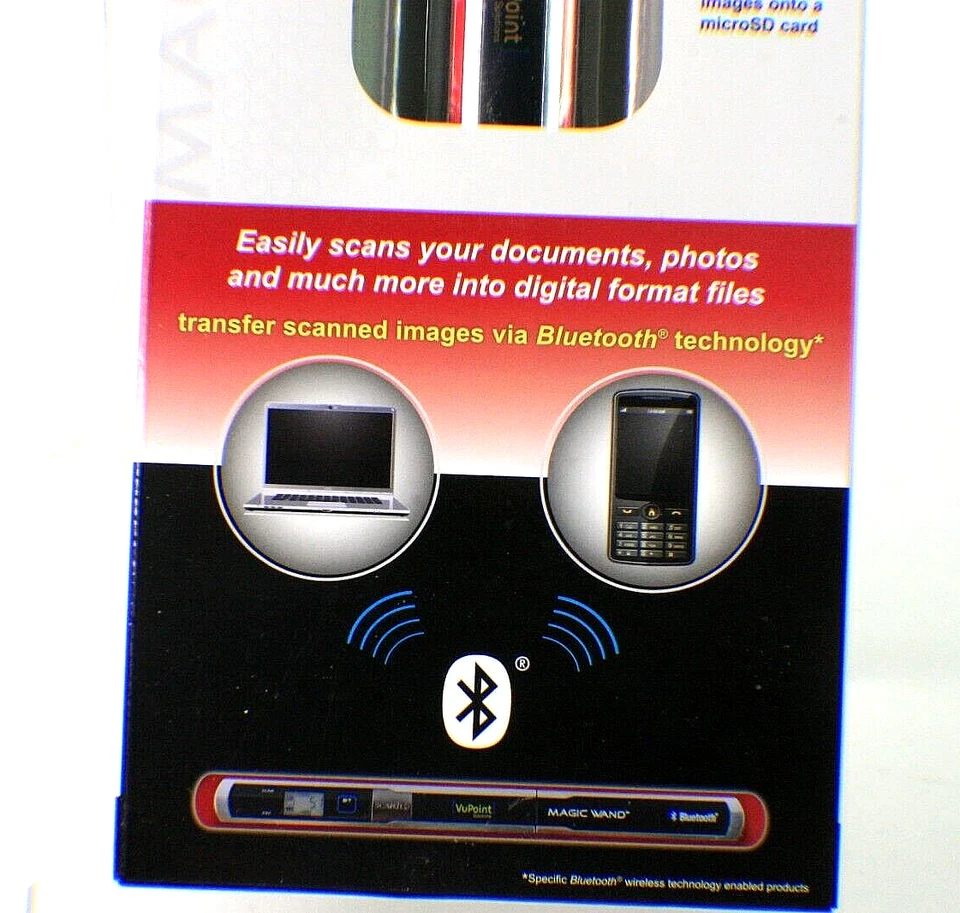 VuPoint Magic Wand PDSBT-ST43-VP Handheld Bluetooth Document Receipt Scanner gr3 - Image 2 of 4