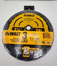 ( QTY 2 ) DeWALT DWA1714243 Saw Blades 7 1/4" 24T Carbide Teeth Framing