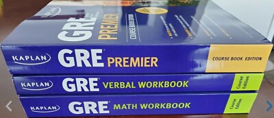 kaplan gre set of 3 books