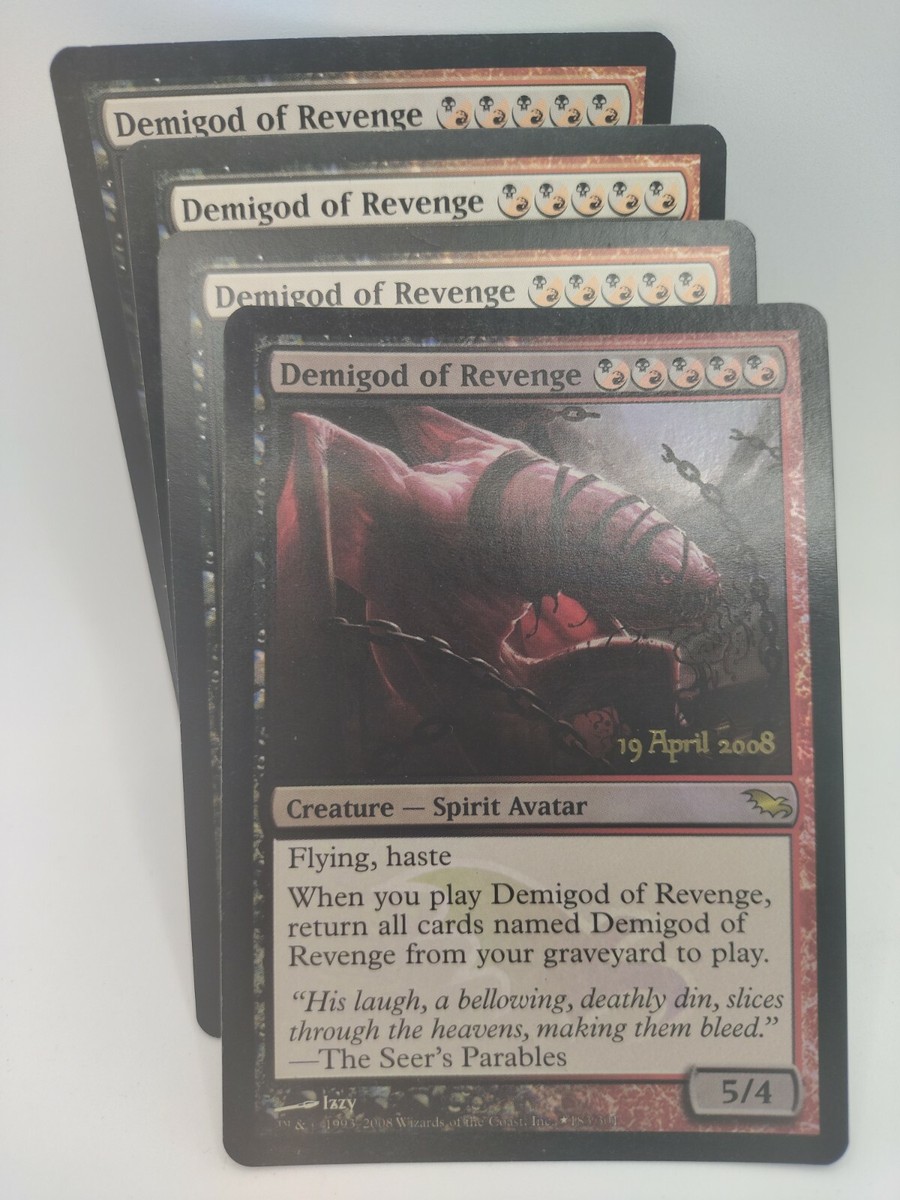 3x MTG Demigod of Revenge Shadowmoor 183/301 Regular Rare + 1 Promo Foil 4  Total | eBay